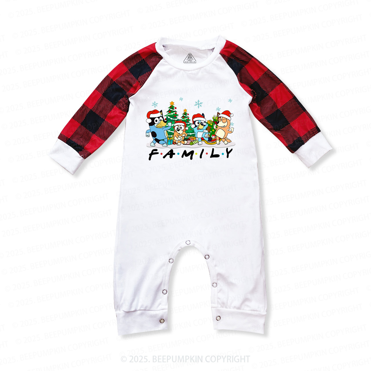 Snowflake Cartoon Dog Christmas Party Family Matching Pajamas