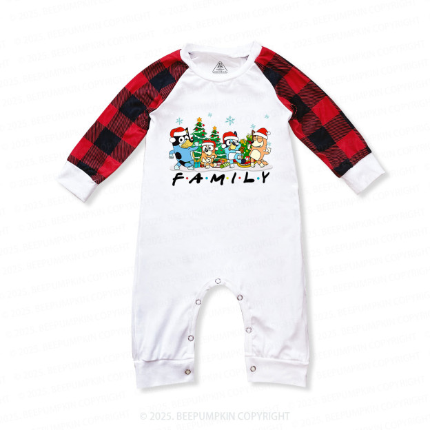 Snowflake Cartoon Dog Christmas Party Family Matching Pajamas