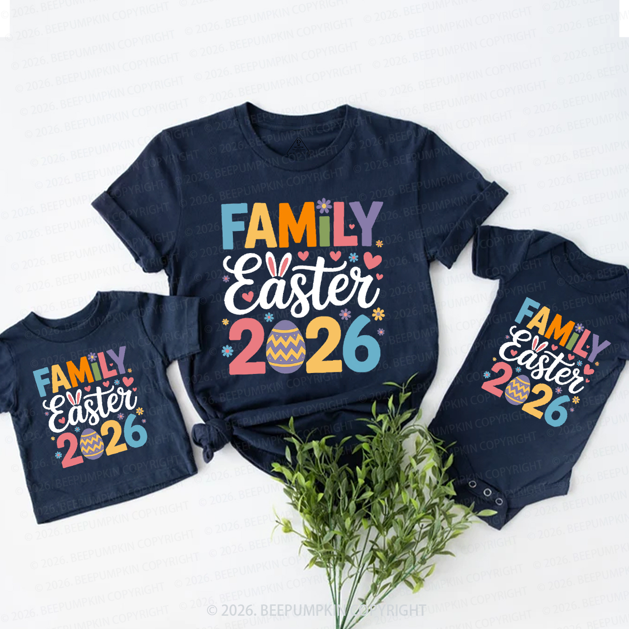 Colorful Easter Celebration Family Matching Tees