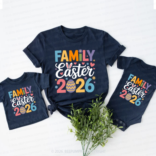 Colorful Easter Celebration Family Matching Tees