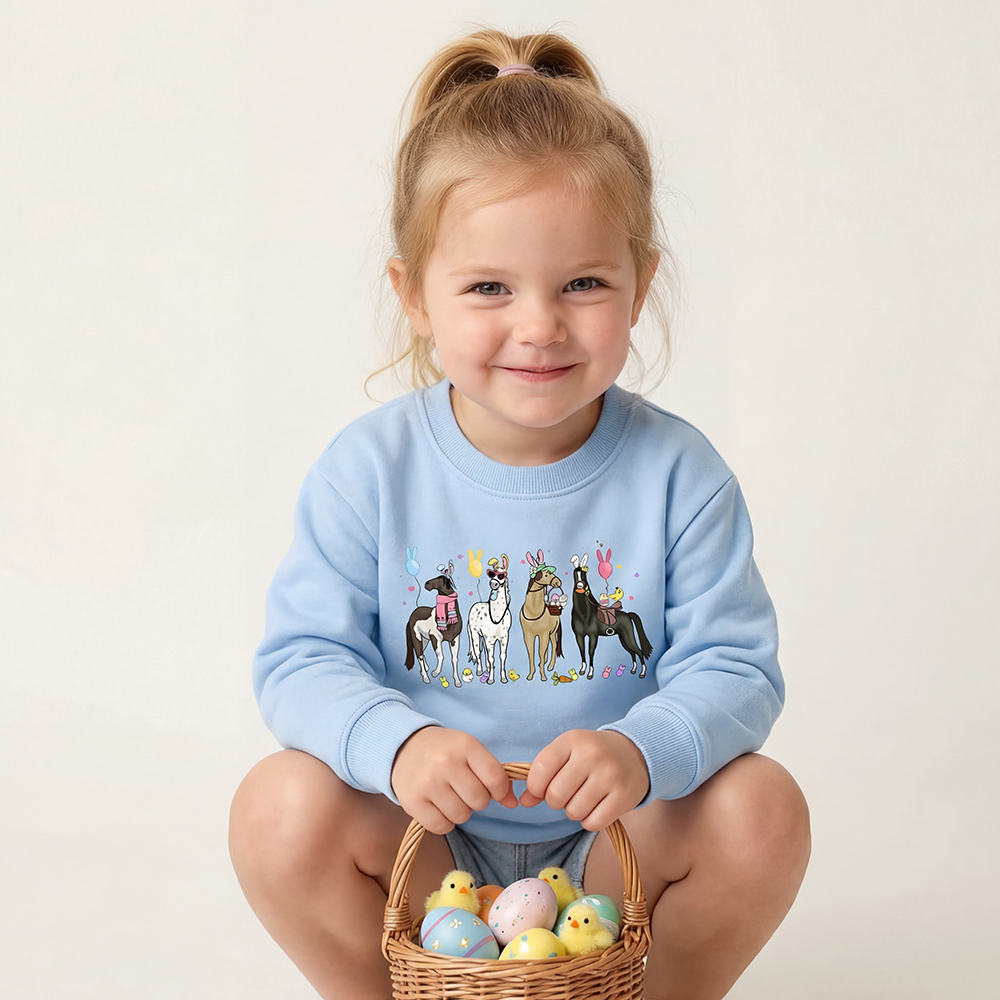 Funny Horse Easte Toddler&Kid's Sweatshirt