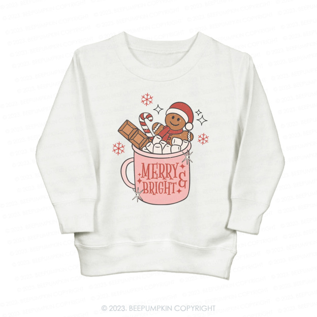 Hot Cocoa and Christmas Movies Christmas Kids Sweatshirt Beepumpkin