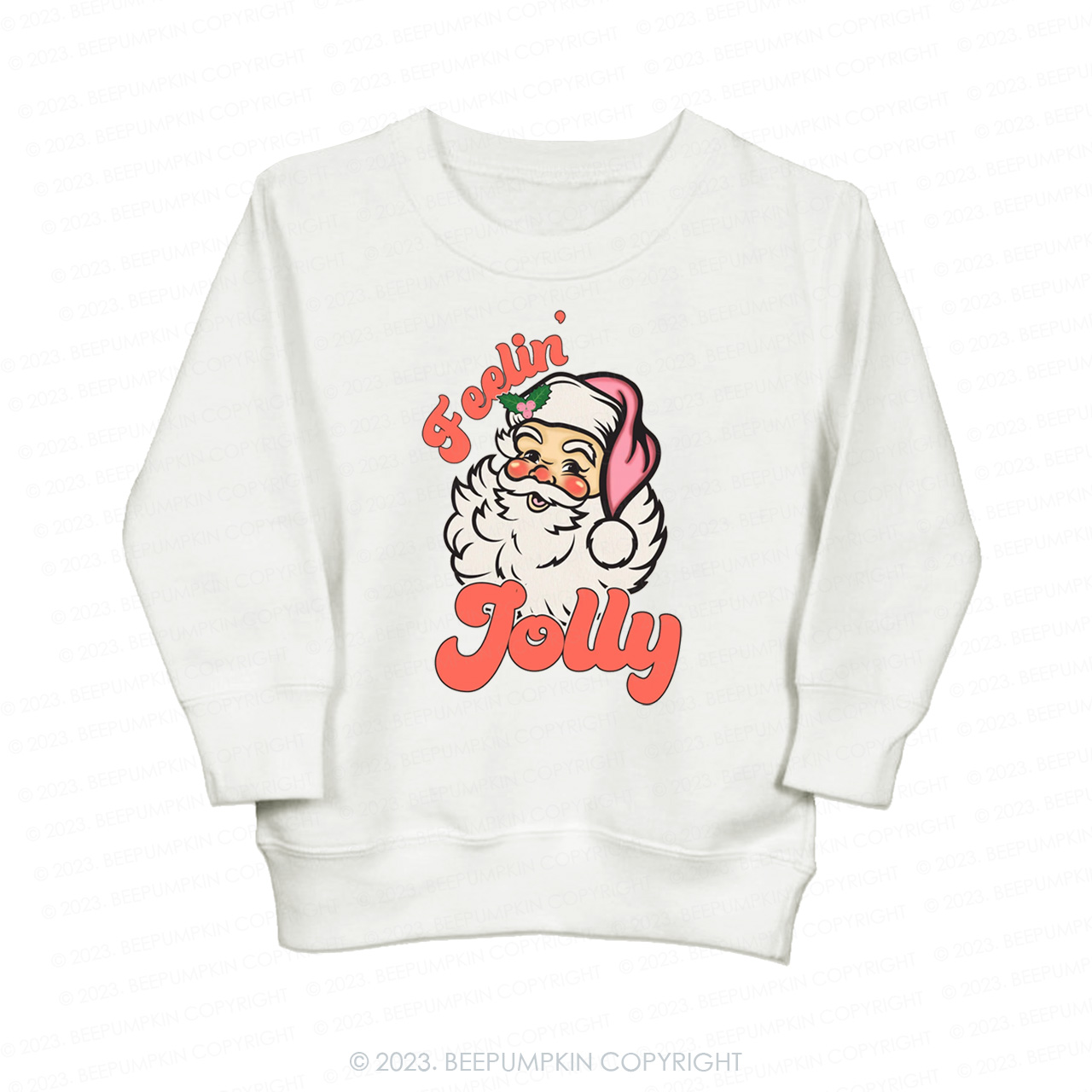Christmas Santa Feeling Jolly Kids Sweatshirt Beepumpkin