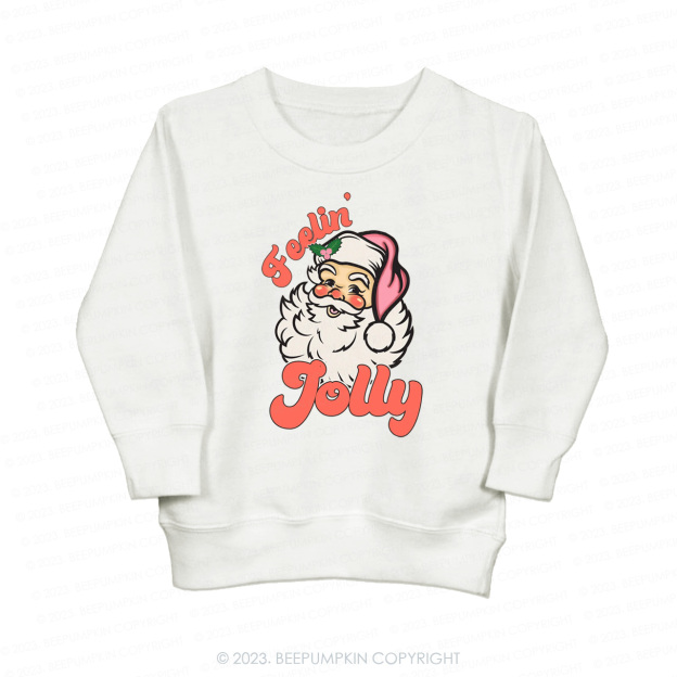 Christmas Santa Feeling Jolly Kids Sweatshirt Beepumpkin