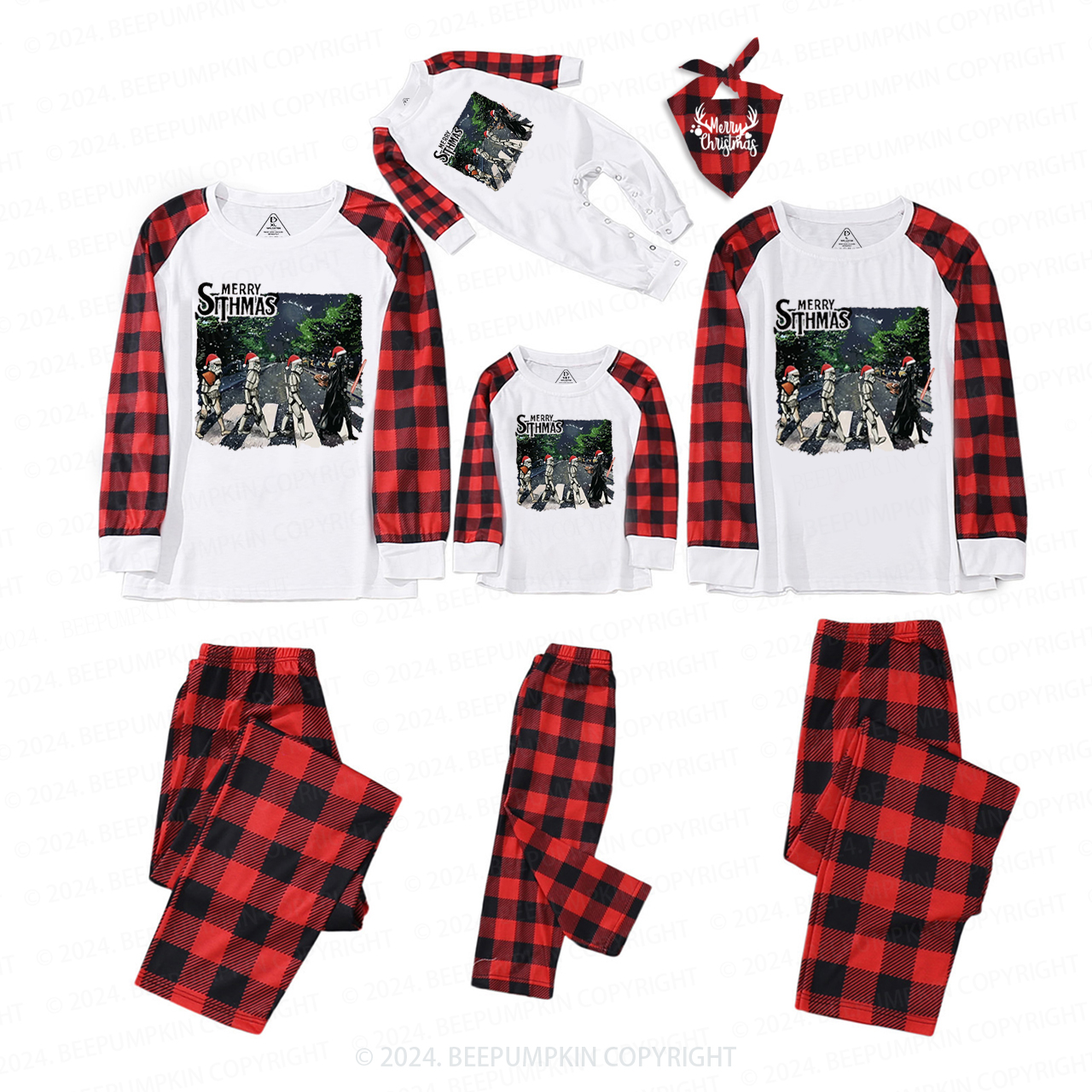 Interesting Street Scene Christmas Family Matching Pajamas