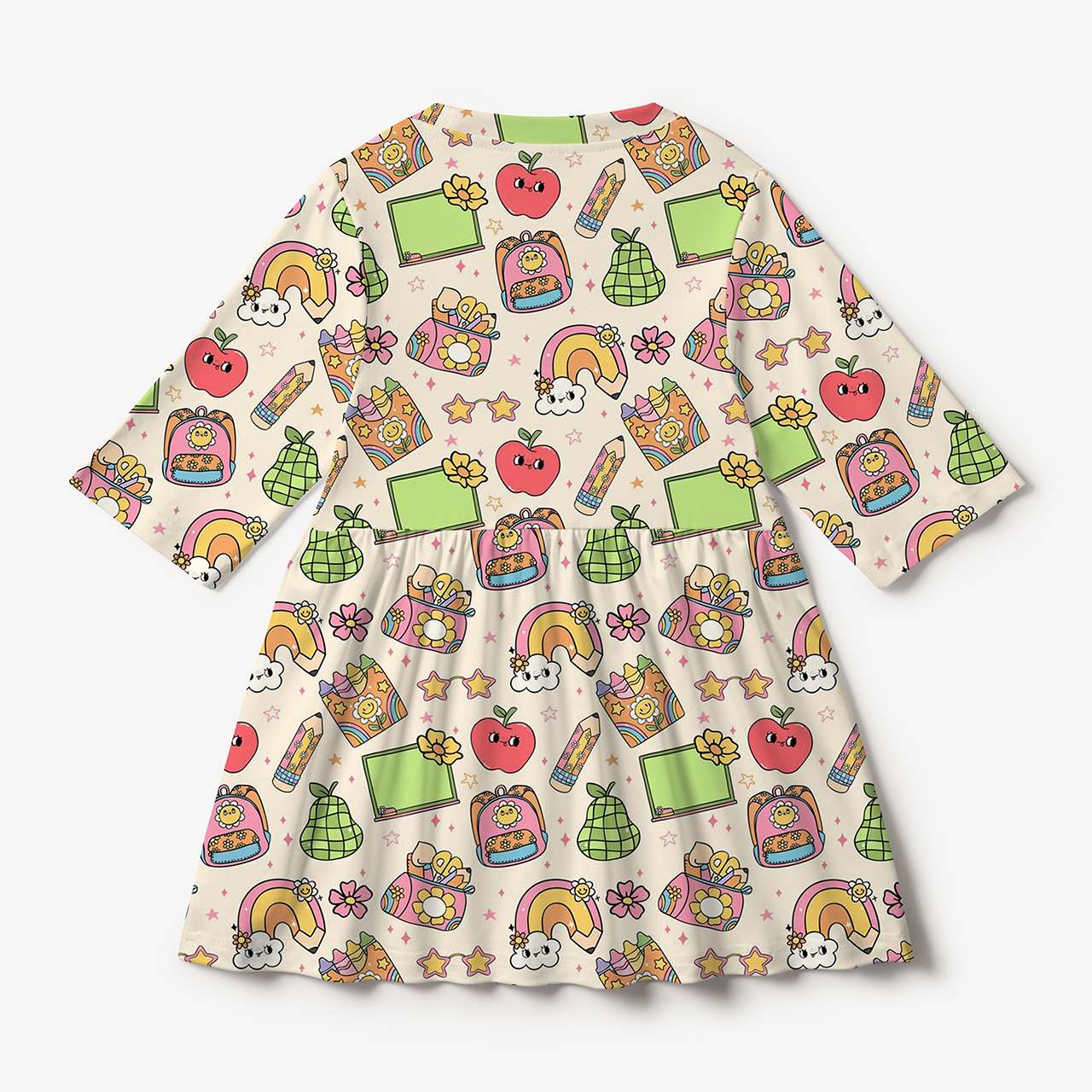 Flower Crayons All Over Print Kids Dress