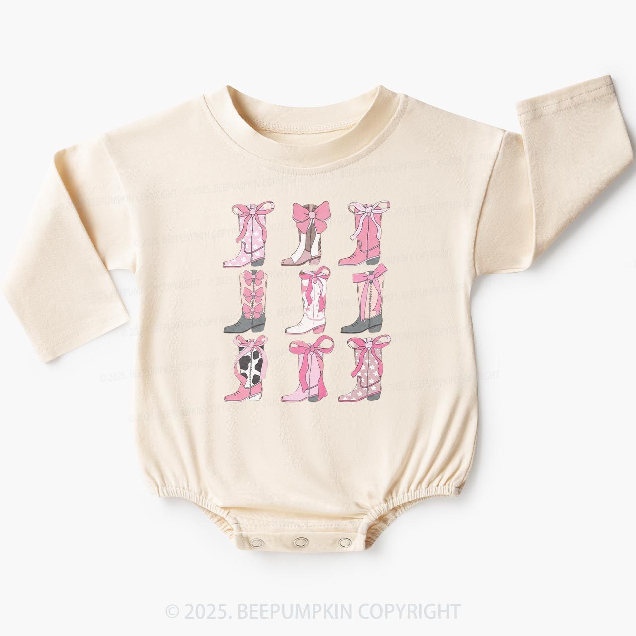Cowgirl Boots Baby Bubble Romper Beepumpkin