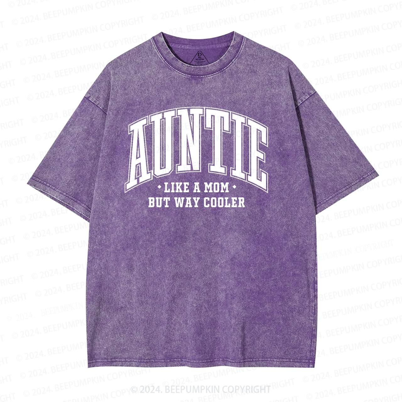 Auntie Like A Mom But Way Cooler Washed T-Shirts 