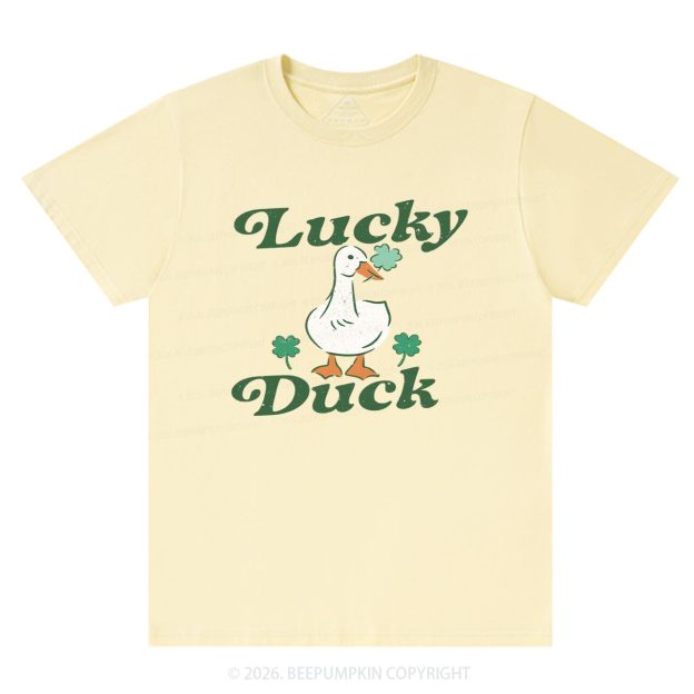 Lucky Duck St Patrick's Day T-Shirts Beepumpkin