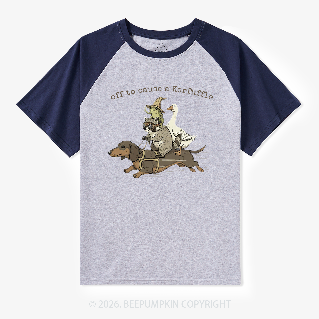 Off to Cause a Kerfuffle – Adventure Crew Raglan T-Shirt