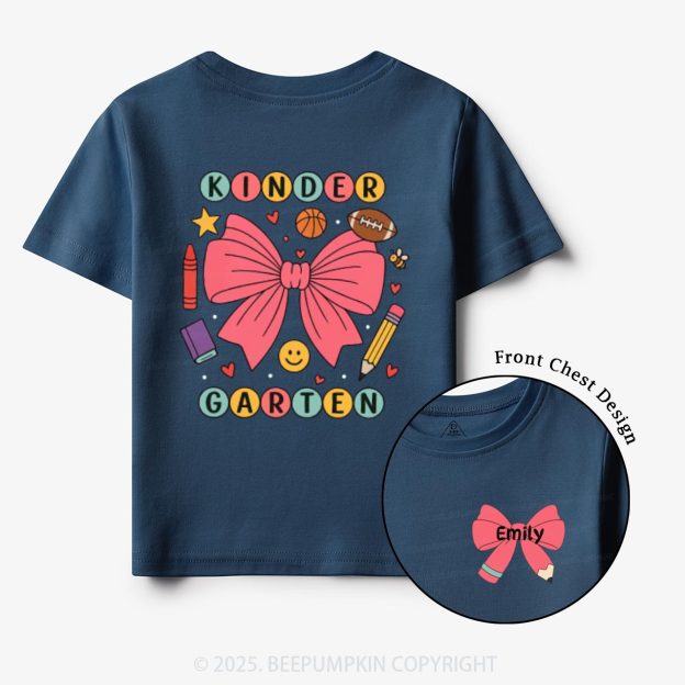 Personalized Coquette Kindergarten Toddler&Kid's Tees Beepumpkin