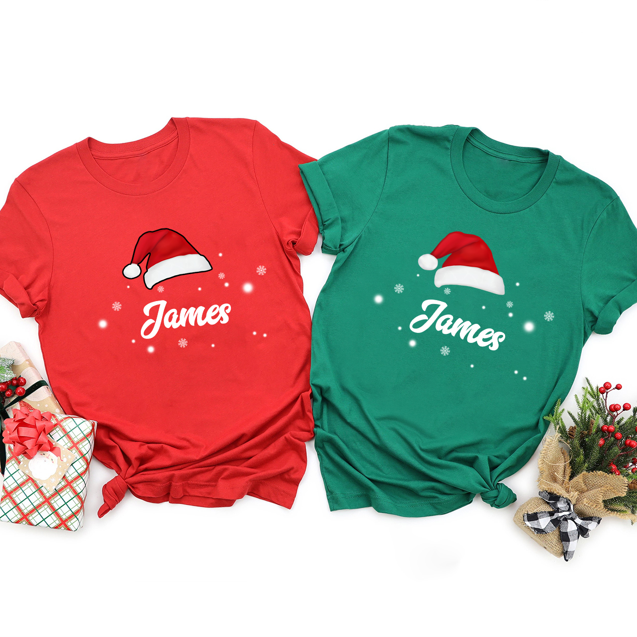 Custom Hat Christmas Family Matching Shirt