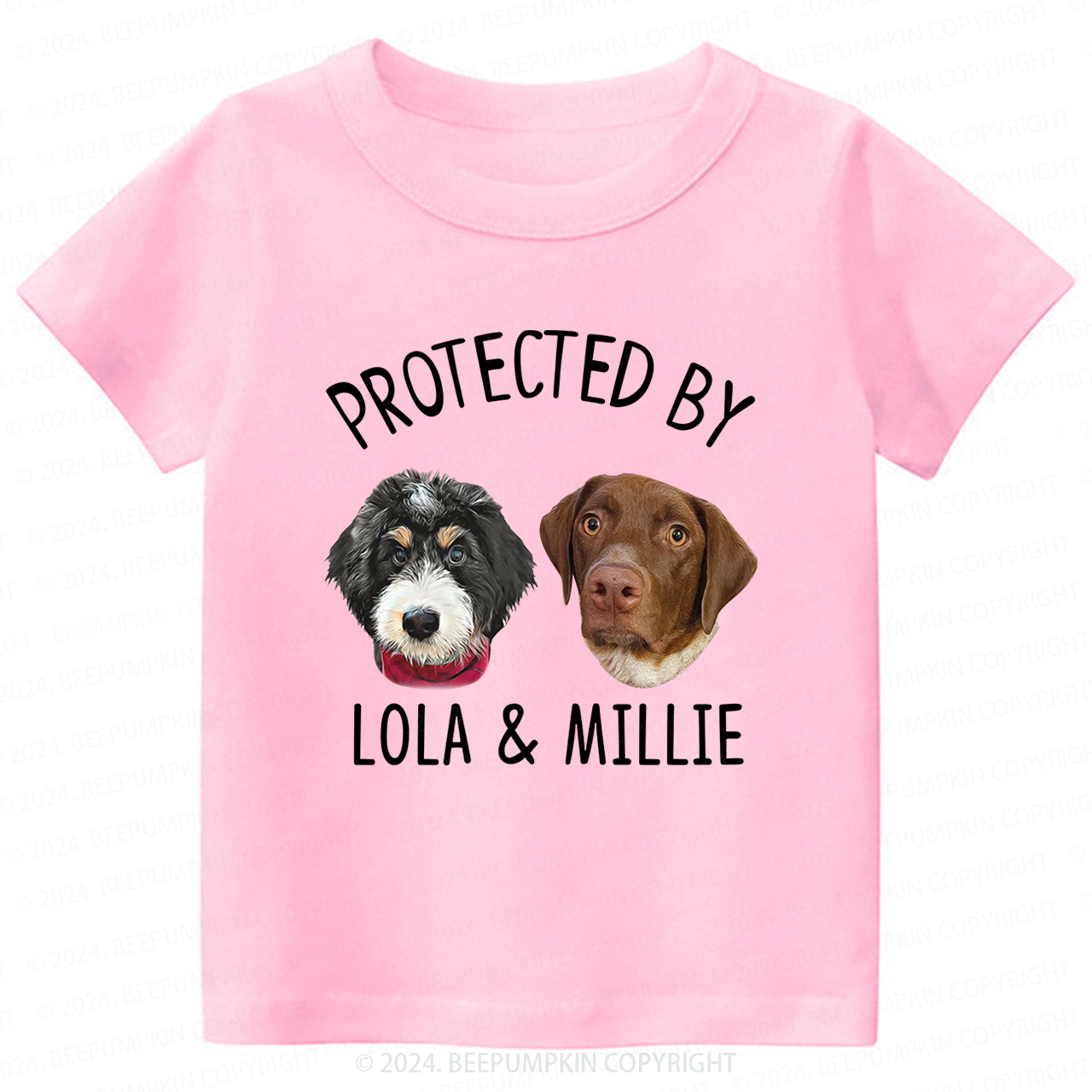 Personalized Digital Dogs And Cats Toddler&Kids Tees 
