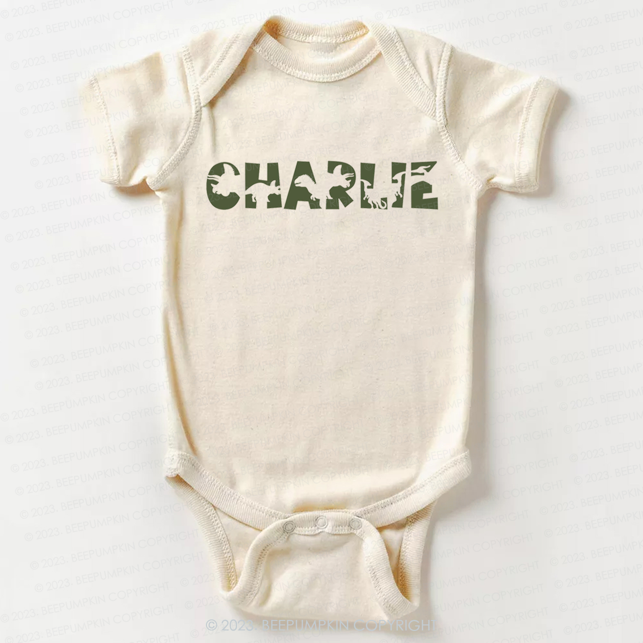 Personalized Dinosaur Name Bodysuit For Baby