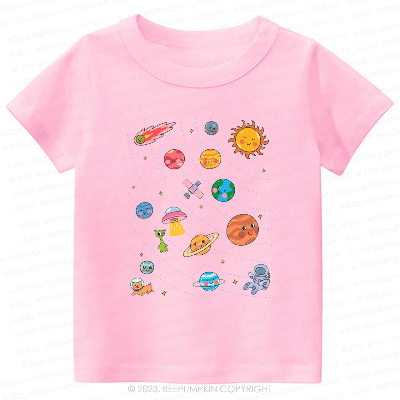 Planets Outerspace Space Theme Kids Shirt