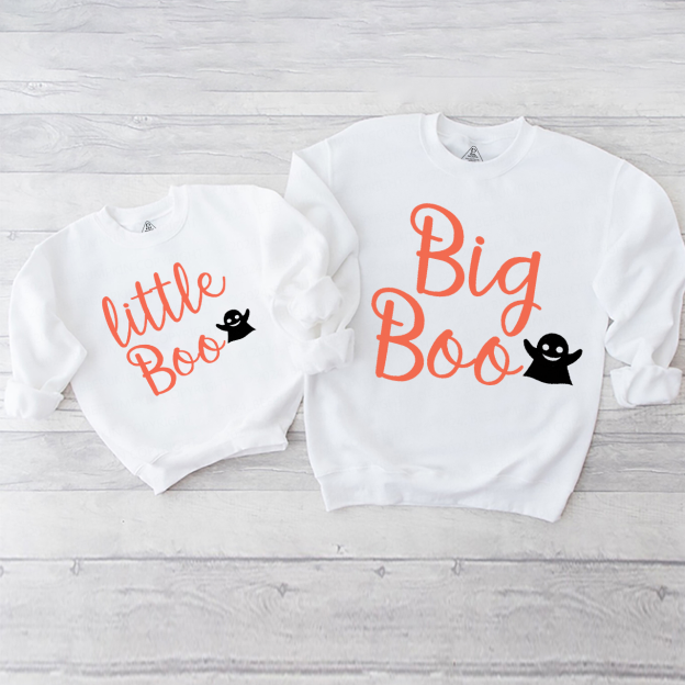 Glitter Halloween Boo Mom&Me Swetshirt