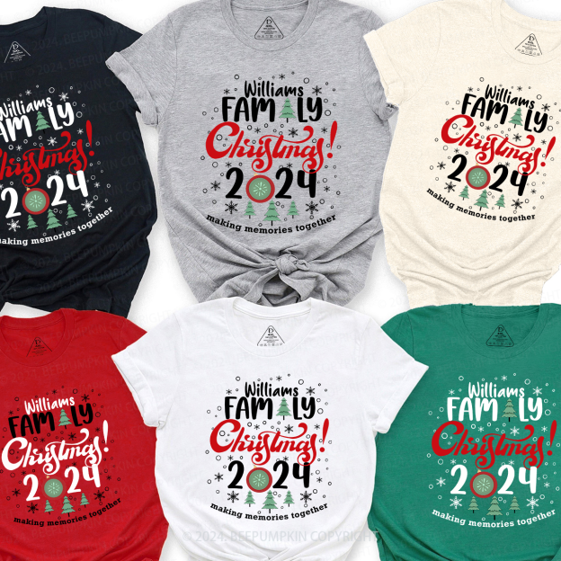 Personalized Family Christmas Making Memories Together Shirt