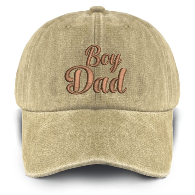 Boy Dad Embroidered Baseball Cap