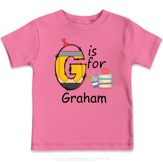 Personalized Alphabet Name Toddler&Kid's Tees Beepumpkin