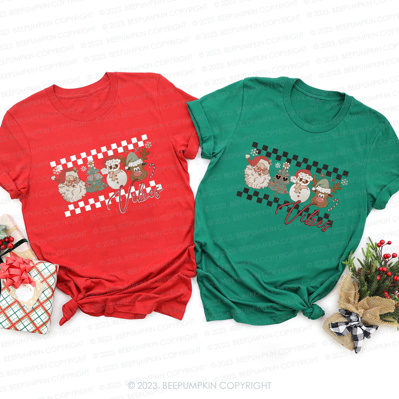 Fun and Romantic Christmas Treasures Family Matching Shirts Beepumpkin