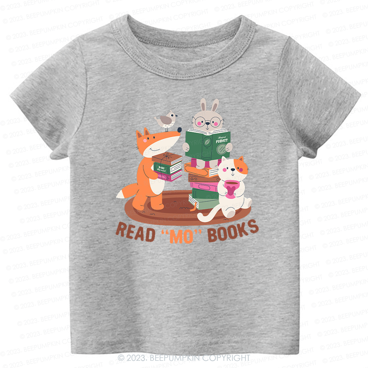 Read Mo Books Fox Rabbit Cat Kids Shirt
