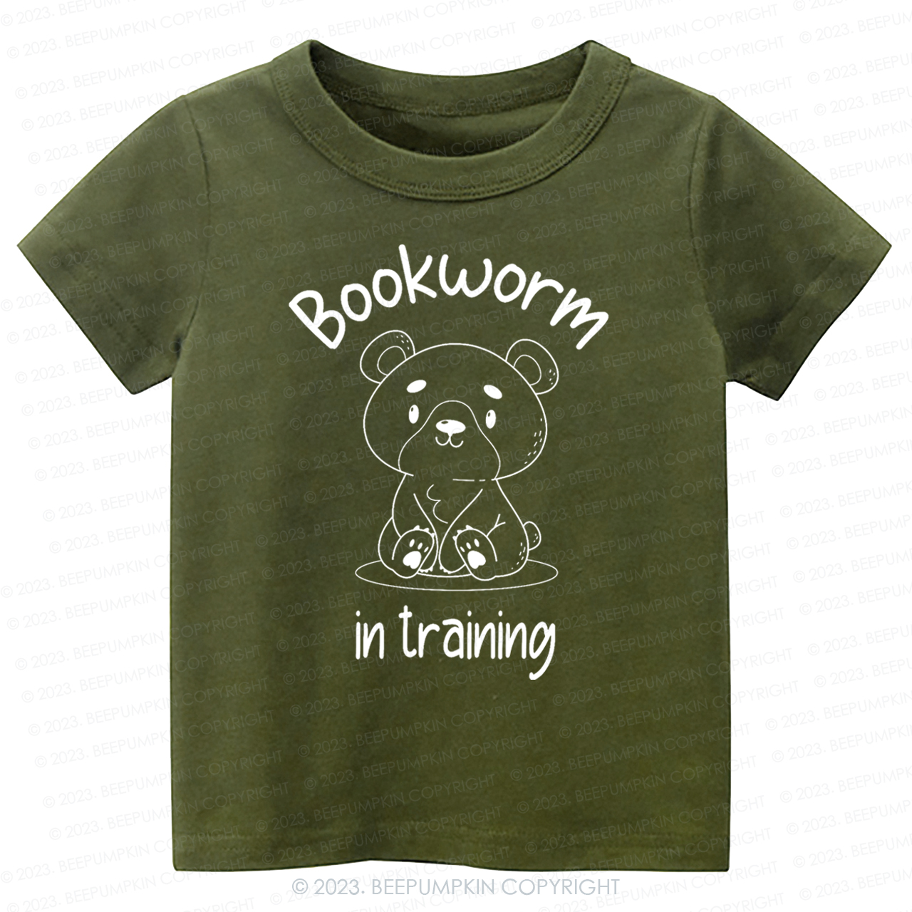 Bookworm In Training Bear Kids Shirt