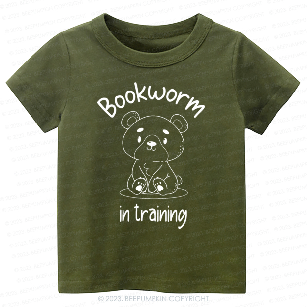 Bookworm In Training Bear Kids Shirt