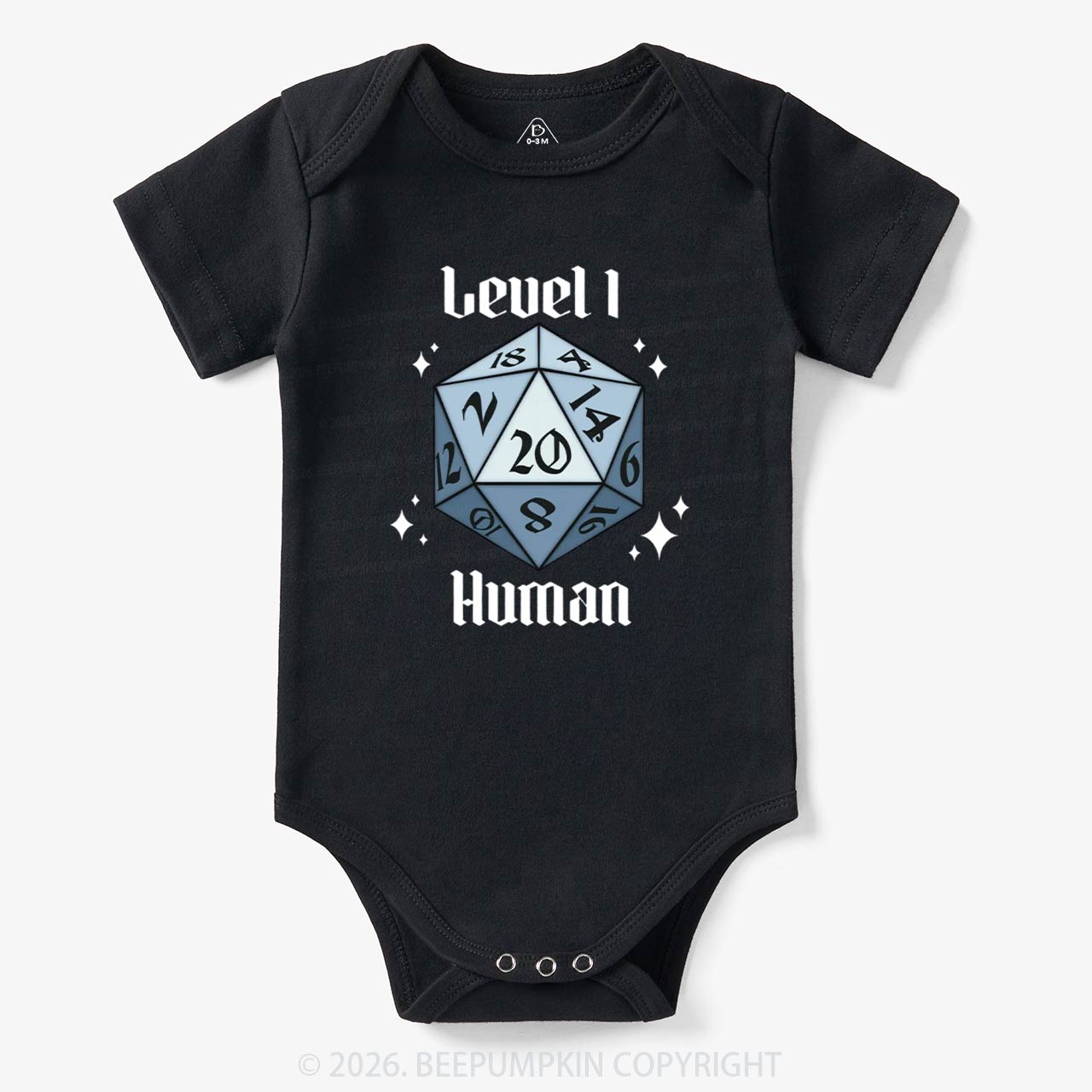 Level 1 Human Funny Gamer Bodysuit
