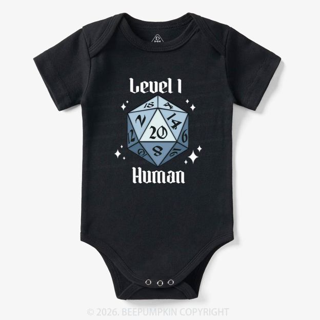 Level 1 Human Funny Gamer Bodysuit