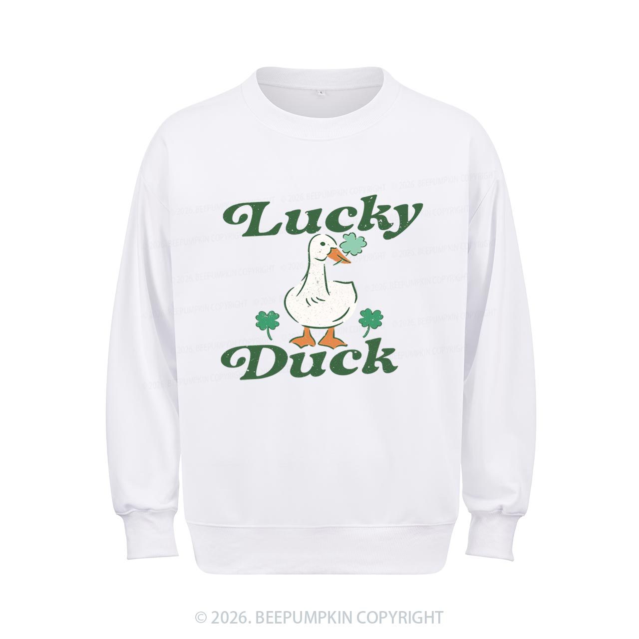 Lucky Duck St Patrick's Day Aldult Sweatshirt