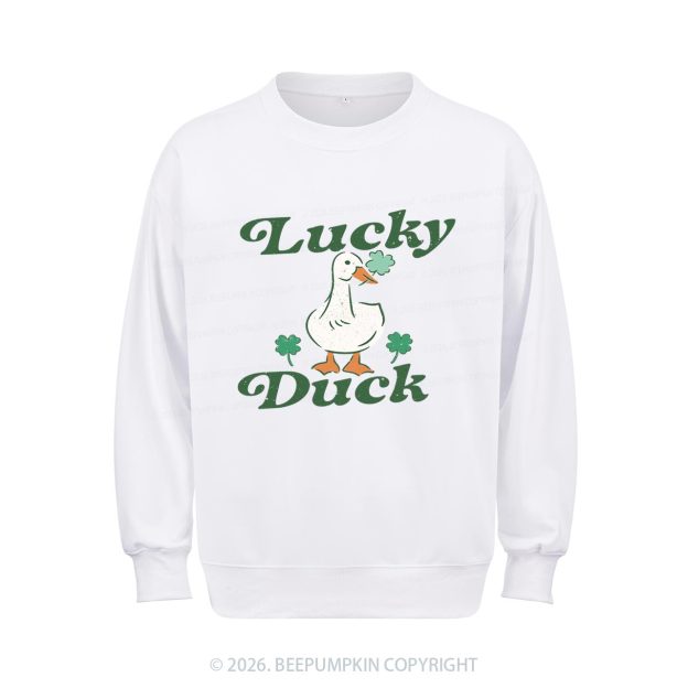 Lucky Duck St Patrick's Day Aldult Sweatshirt