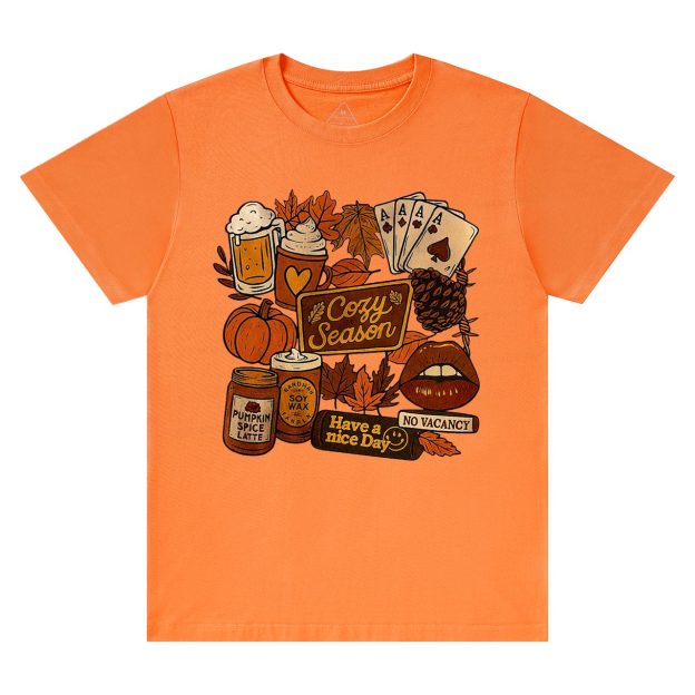 Retro Fall Collage Sublimation T-Shirts Beepumpkin