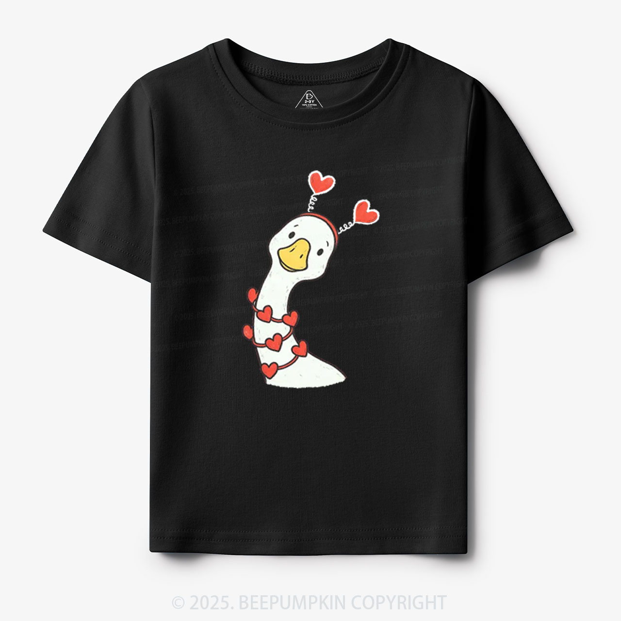 Pink Bow Preppy Goose Toddler&Kid's Tees Beepumpkin