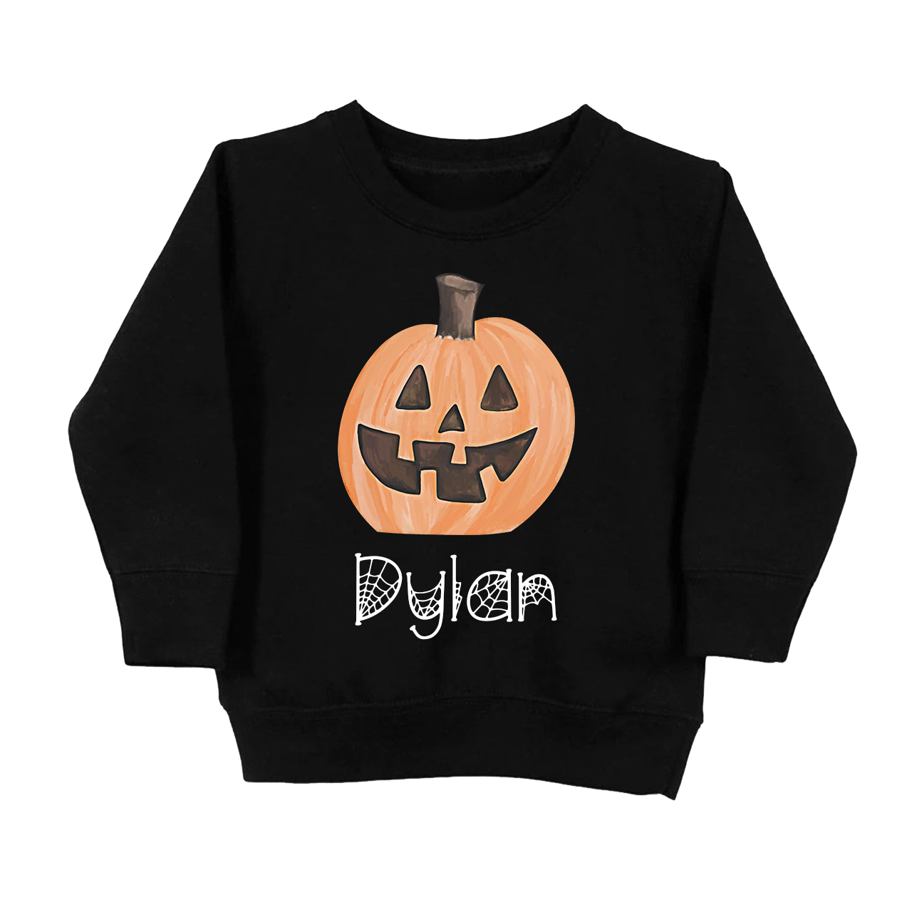 Personalized Halloween Pumpkin Toddler Sweatshirt