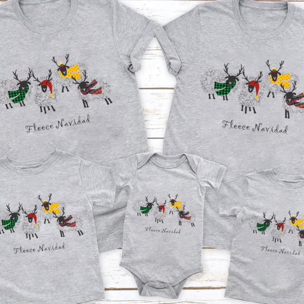 Fleece Navidad Christmas Family Matching Shirt