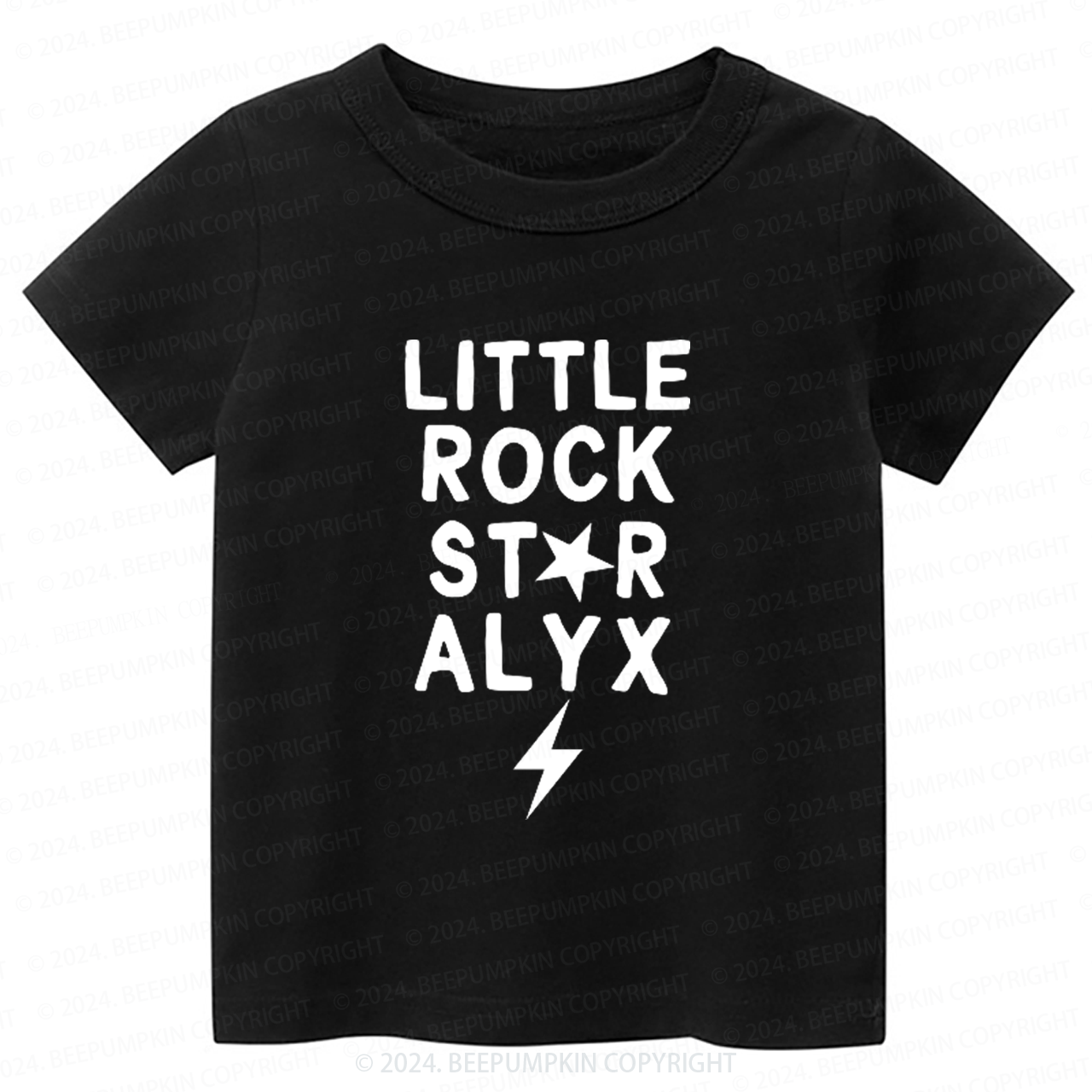 Personalized Little Rock Star Toddler&Kids Tees 8