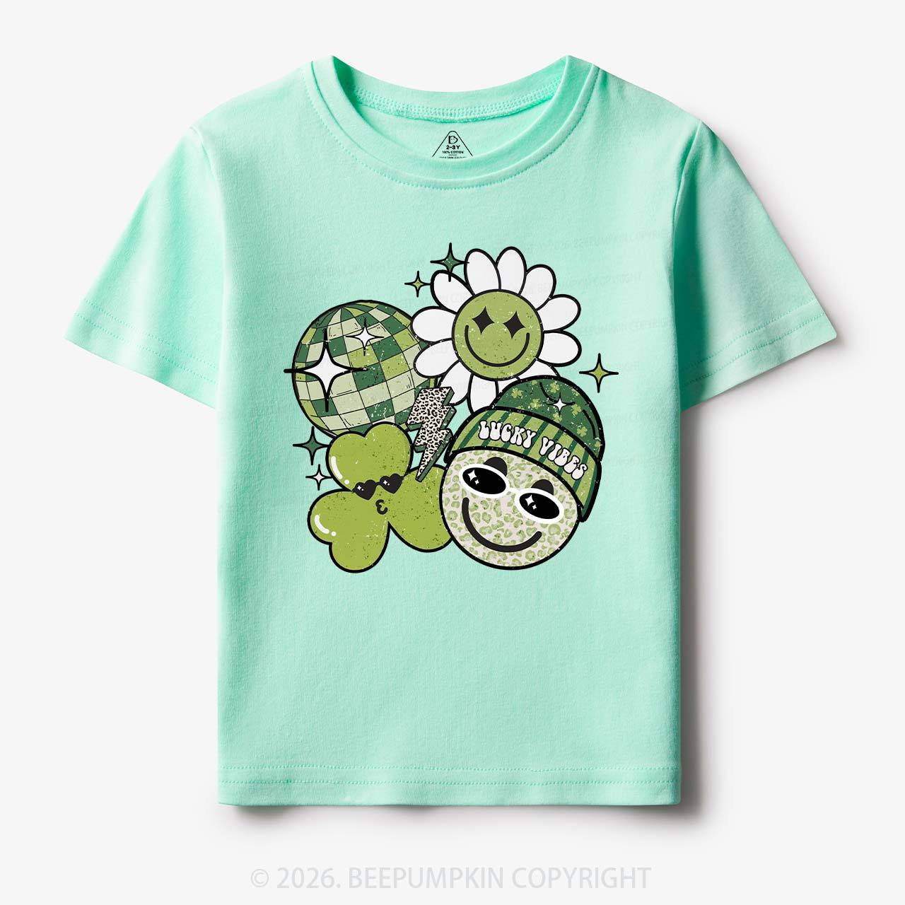 Disco Lucky Vibes Toddler&Kid's Tees Beepumpkin