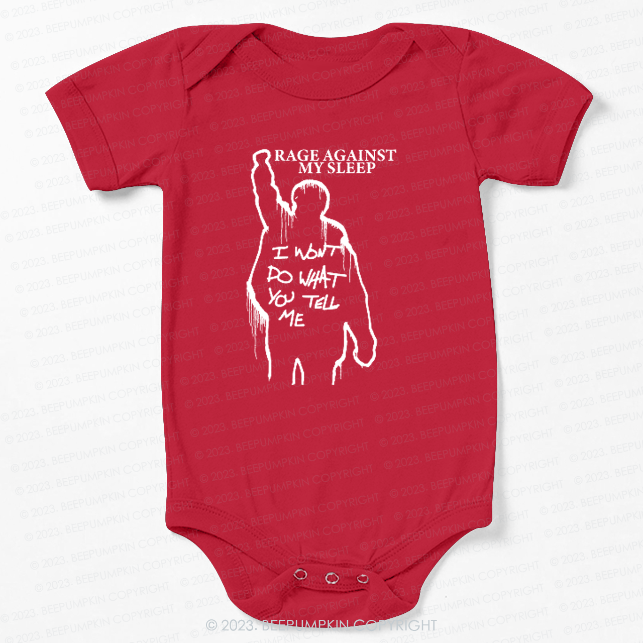Rage Against My Sleep Bodysuit For Baby 7