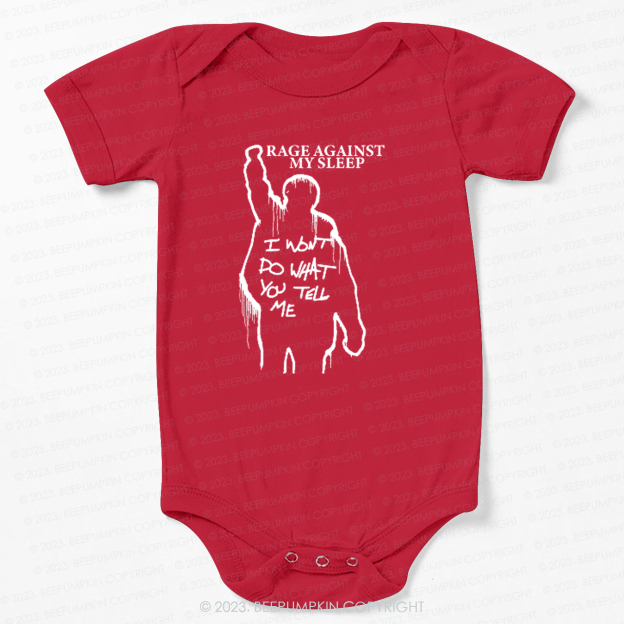 Rage Against My Sleep Bodysuit For Baby 7