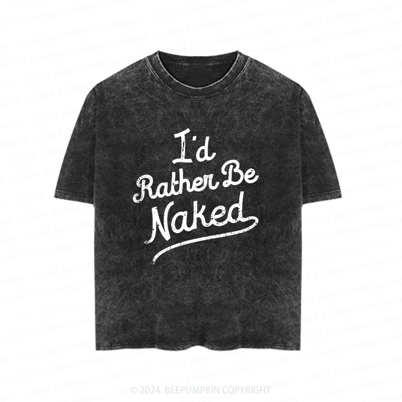 Rather Be Naked Toddler&Kids Washed Tees          