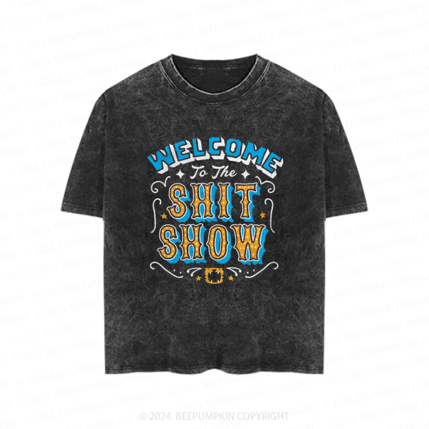 Shit Show Toddler&Kids Washed Tees          