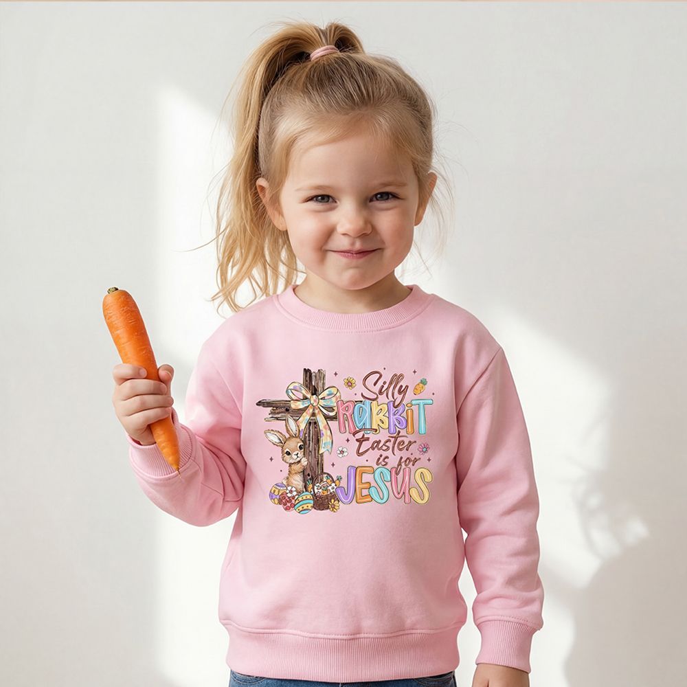 Silly Rabbit Easter Is For Jesus Kid's Sweatshirt
