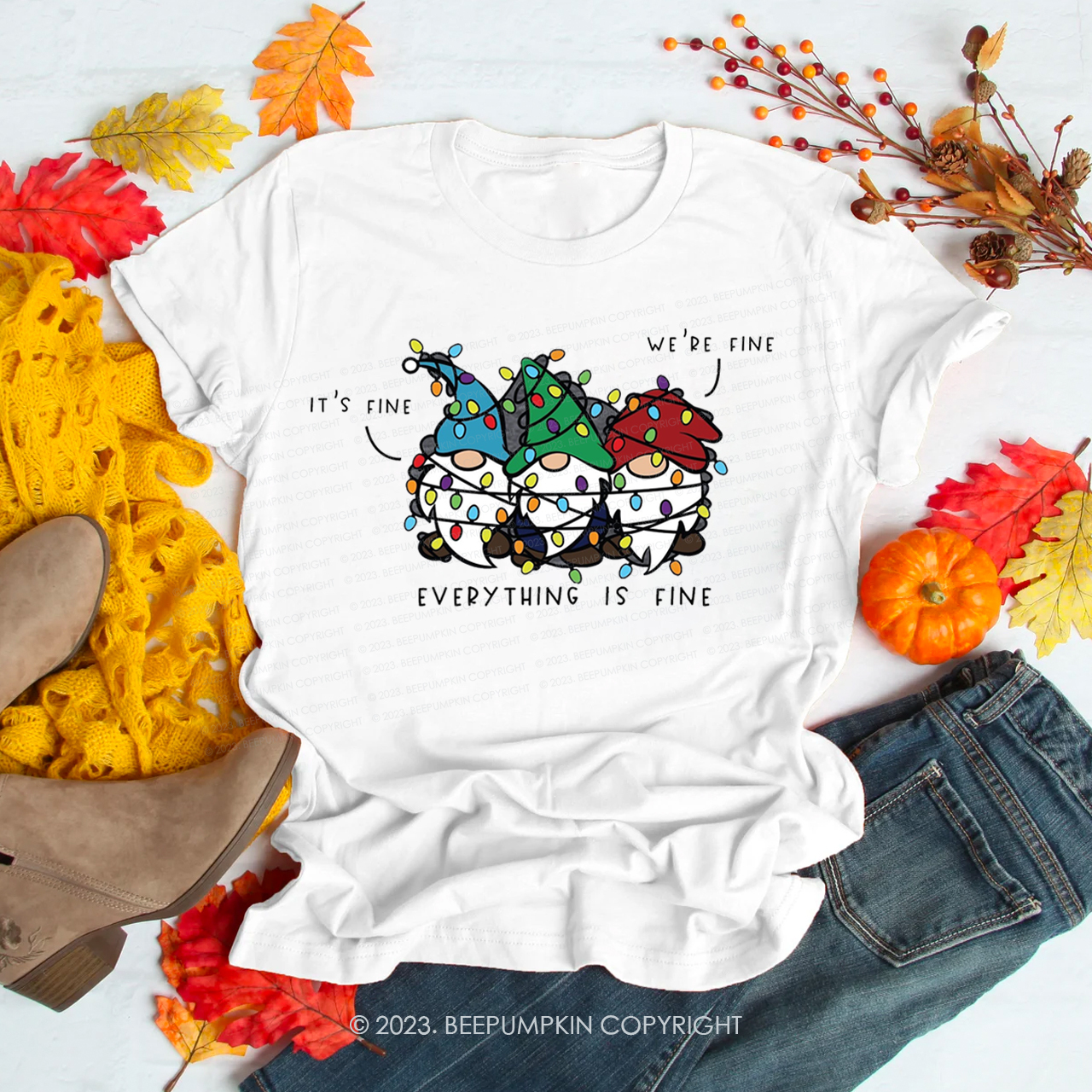 It’s Fine We’re Fine Everything Is Fine Fall Shirts Beepumpkin