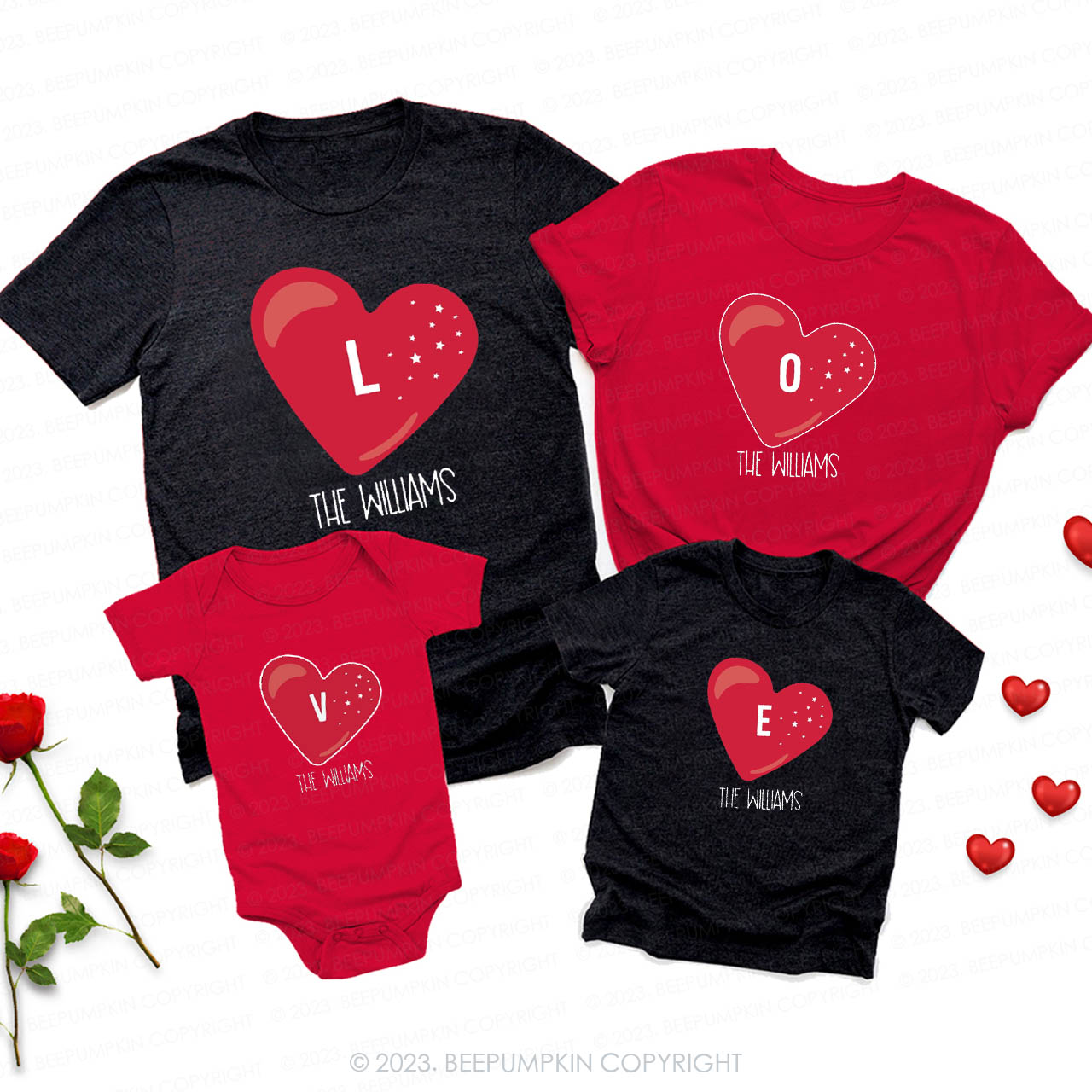 Personalized Valentine Party Love Family Matching Shirts