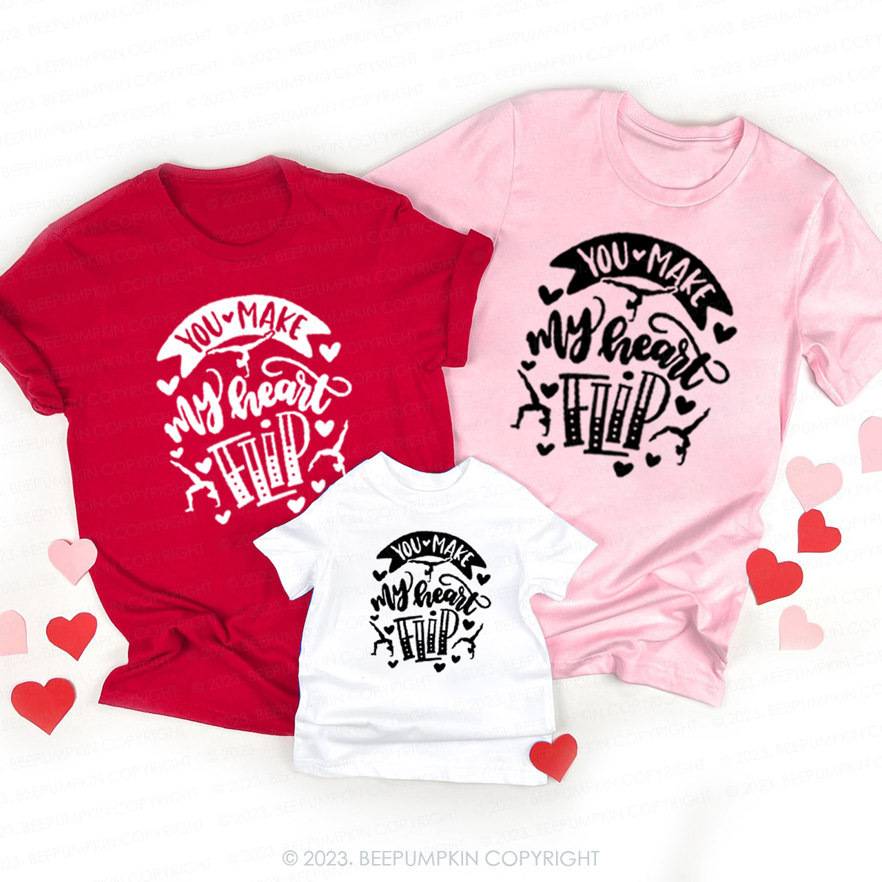 You Make My Heart Flip Matching Valentine��s Shirts