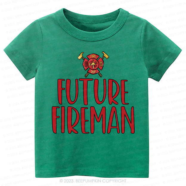 Future Fireman Firetruck -Toddler Tees