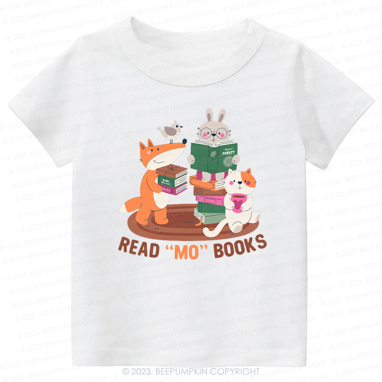 Read Mo Books Fox Rabbit Cat Kids Shirt