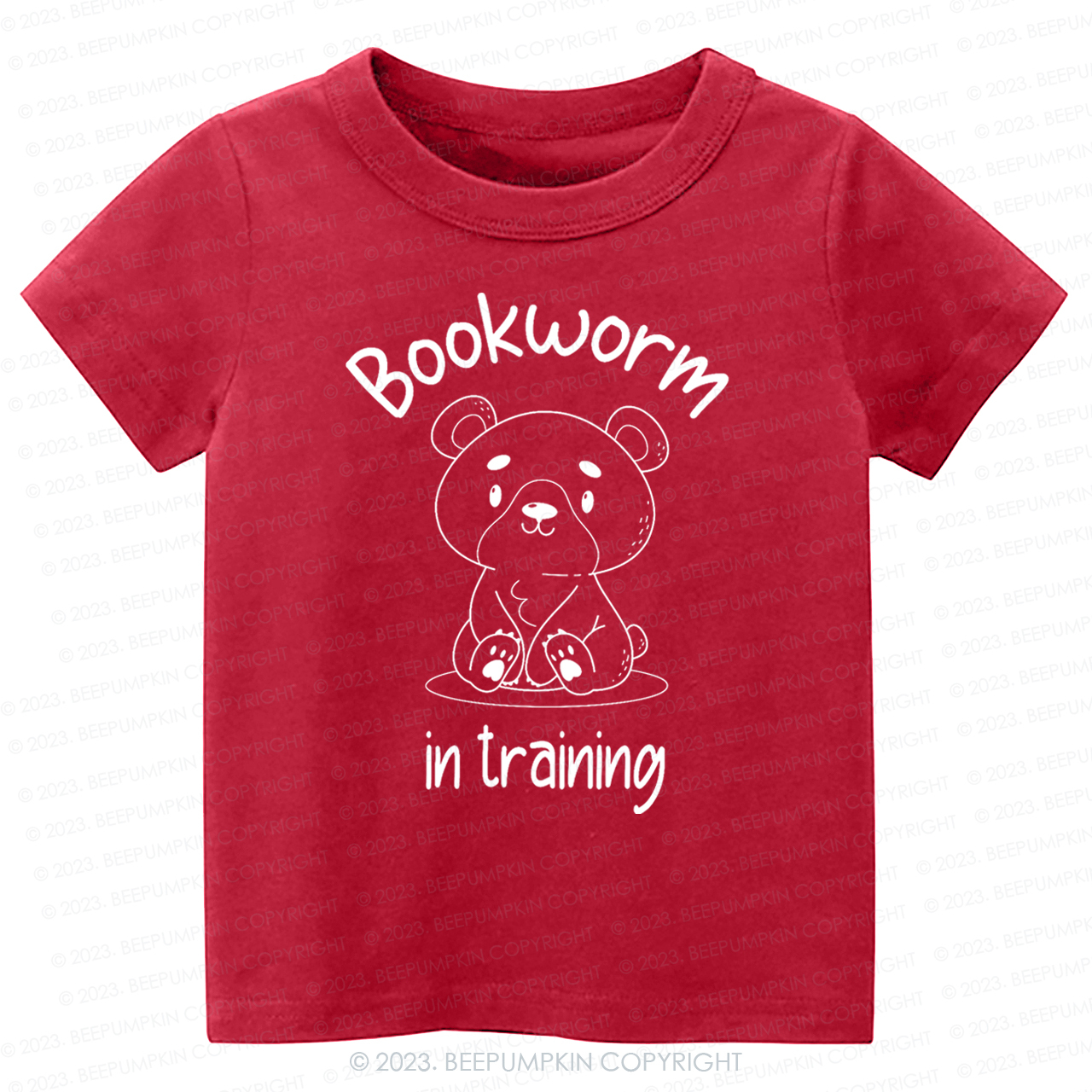 Bookworm In Training Bear Kids Shirt