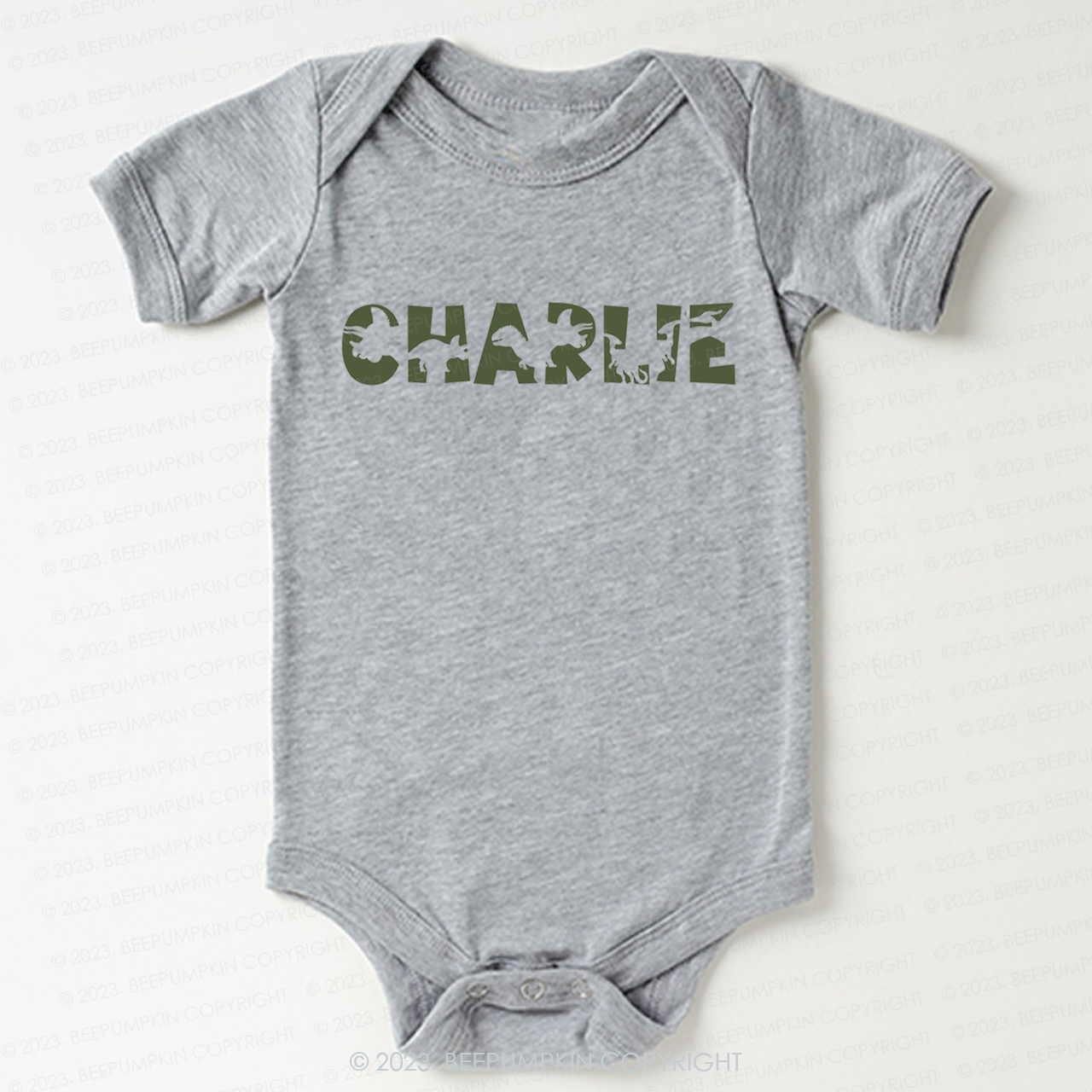 Personalized Dinosaur Name Bodysuit For Baby