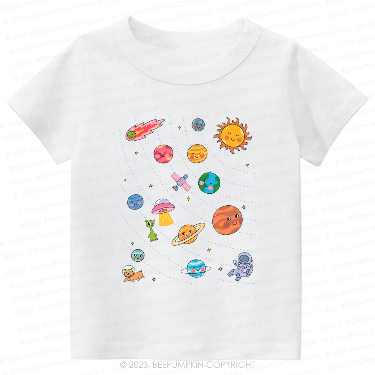 Planets Outerspace Space Theme Kids Shirt